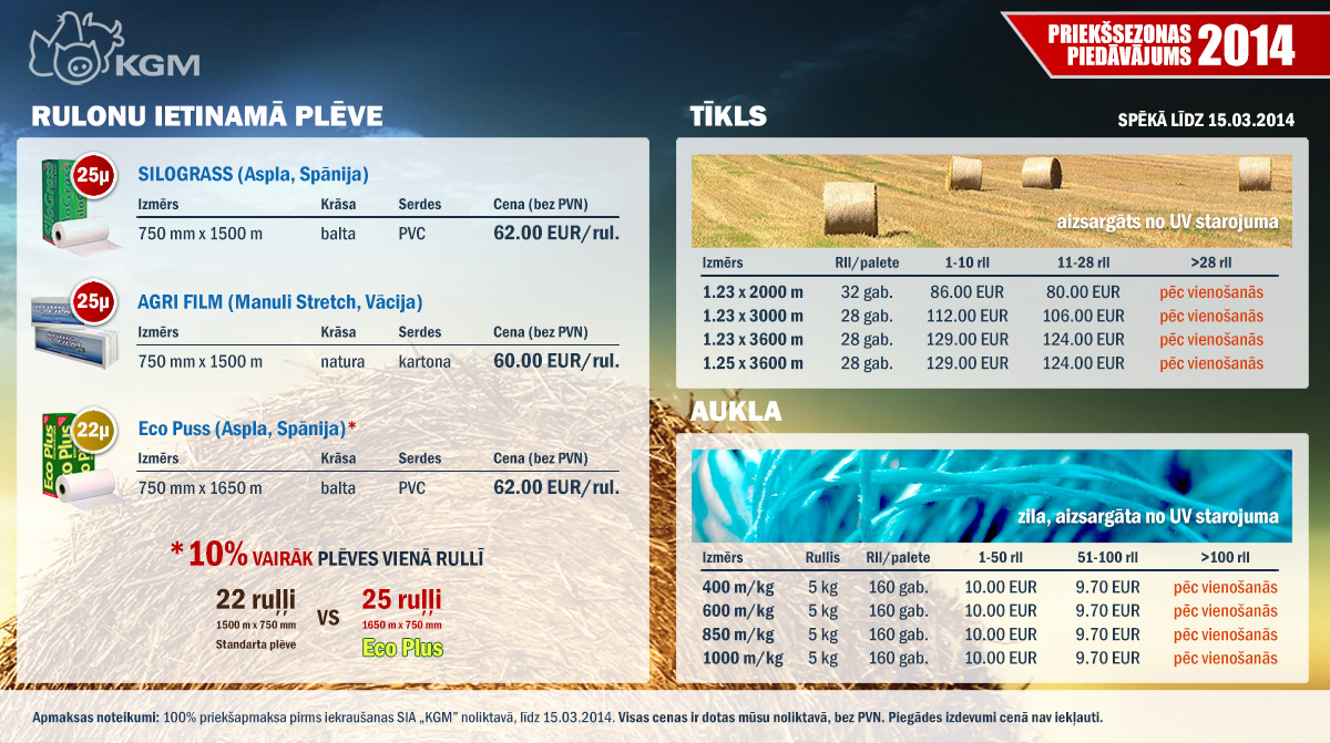 SIA KGM Akcija - Plēve, Preses aukla, Tīkls